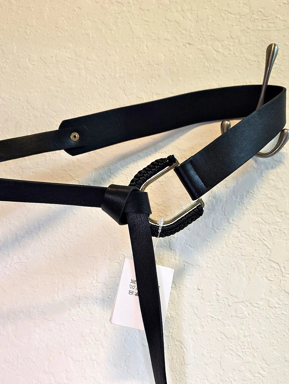 ZARA Black Hook Belt NWT